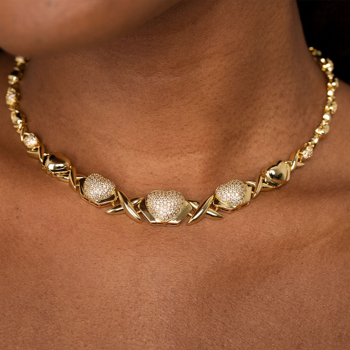 Marseille Heart Pendant Choker - ShopLorca