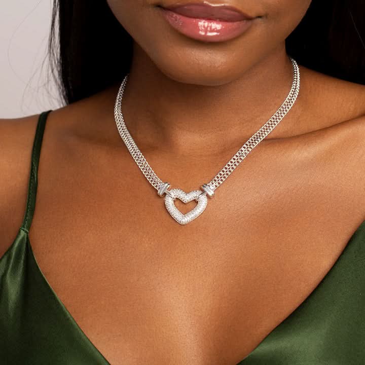 Paris Heart Pendant Necklace - ShopLorca